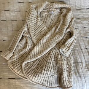 Anthropologie Cream Knit Sweater, Size S